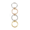 Brass Micro Pave Cubic Zirconia Plain Band Finger Rings for Women RJEW-P160-01G-MC-5