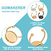 DICOSMETIC DIY Blank Dome Open Cuff Ring Making Kit FIND-DC0004-74-5