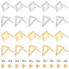 40Pcs 4 Style 201 Stainless Steel Stud Earring Findings with Hole EJEW-DC0001-21-1