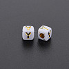 Opaque White Acrylic Beads MACR-Q242-010Y-2