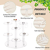 7-Tier Round Transparent Acrylic Display Stand Risers ODIS-WH0026-04-4
