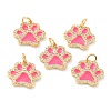 Real 18K Gold Plated Brass Micro Pave Cubic Zirconia Charms ZIRC-L100-085G-07-1