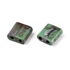 2-Hole Baking Paint Glass Seed Beads SEED-N009-03E-2