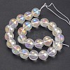 AB Color Plated Transparent Glass Round Bead Strands EGLA-J057-AB01-18mm-2