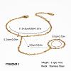 304 Stainless Steel Cable Chain Finger Ring Bracelets for Women XO2335-1-1