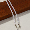 Alloy Number 111 Pendant Resin Imitation Pearl White Round Beaded Necklaces for Women FS-WGE7FDC-10-1