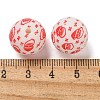 Christmas Round Silicone Beads SIL-K002-02C-2