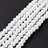 Electroplate Opaque Solid Color Glass Beads Strands X1-EGLA-A034-P4mm-L17-2