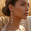Nuggets 304 Stainless Steel Tassel Hoop Earrings XA0550-1