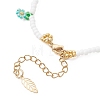 Floral Glass Seed Bead Charm Bracelets for Women BJEW-MZ00306-04-4