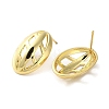 Rack Plating Brass Oval Stud Earring EJEW-H099-07G-2