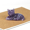 Natural Amethyst Cat Display Decorations WG85528-11-1