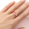 Alloy Enamel Rotatable Cuff Open Rings FS-WGEC271-08-1