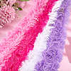 12Pcs 4 Colors Polyester Turkey Feather Strips DIY-MA0007-23-4