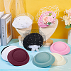 6Pcs 6 Colors Cloth Flat Round Fascinator Hat Base for Millinery AJEW-NB0005-57-4