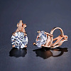 Brass Cubic Zirconia Clip-on Earrings WGE68B6-03-1