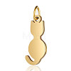 201 Stainless Steel Kitten Pendants STAS-S105-T551D-2-1