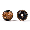 Handmade Gold Sand Lampwork Beads LAMP-T019-14mm-02-3