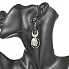 201 Stainless Steel & Natural Paua Shell Pendants Dangle Earrings EJEW-JE07456-02-2