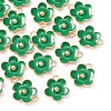 Light Gold Plated Alloy Enamel Pendants ENAM-YW0002-20F-3