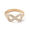 Crystal Rhinestone Infinity Finger Ring RJEW-D120-01G-2