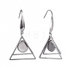 Stainless Steel Dangle Earrings AJEW-JB00503-M-3
