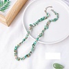 Natural Amazonite Chips Bead Necklace PW-WG87743-09-1