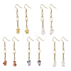 Natural Mixed Stone Nuggets Dangle Earrings EJEW-JE06811-3