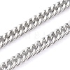 304 Stainless Steel Diamond Cut Cuban Link Chain Necklaces NJEW-JN03368-02-2