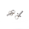 Tarnish Resistant 304 Stainless Steel Peg Bails Pendants X-STAS-D448-086P-2