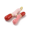 Brass Enamel Pendants KK-E093-03G-H-2