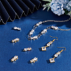 12Pcs 2 Colors Brass Clear Cubic Zirconia Connector Charms FIND-HY0001-24-6