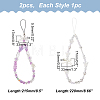 WR0001 2Pcs 2 Style Bowknot Pearl Beaded Mobile Phone Straps AJEW-WR0001-55-2