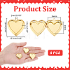 8Pcs 304 Stainless Steel Locket Pendants STAS-HY0002-02-2