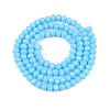 Opaque Solid Color Imitation Jade Glass Beads Strands EGLA-A044-P3mm-D08-3