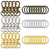 DIY Alloy Swivel Lobster Claw Clasps & Iron Split Key Rings Keychain Finding Kits DIY-YW0010-44AB-2