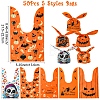 50Pcs 5 Styles Rabbit Shaped Halloween Candy Plastic Bags ABAG-FS0001-08B-4