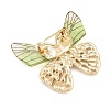 Butterfly Alloy Pave Clear Cubic Zirconia Brooches CU-CBAF5B4-01G-2