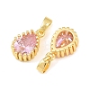 Brass Pave Cubic Zirconia Charms CU-CBA9AB3-01G-01-2