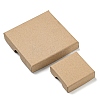Square Cardboard Kraft Paper Jewelry Box CON-D014-01C-01-4