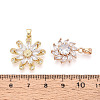 Brass with Cubic Zirconia Pendants KK-T072-50G-3