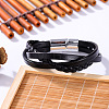 Crossover Braided Imitation Leather Cord Bracelets WGA7DEE-01-2