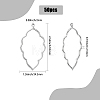 50Pcs Tibetan Style Alloy Open Back Bezel Big Pendants TIBE-CA0001-23-2