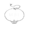 304 Stainless Steel Maple Leaf Link Bracelets WG301C3-01-2