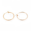 304 Stainless Steel Hoop Earrings EJEW-T048-25C-G-2
