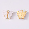 Alloy Acrylic Pendants X-ENAM-R136-01K-1
