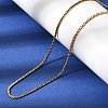 1.2MM Unisex 304 Stainless Steel Box Chain Necklaces NJEW-P356-12G-3
