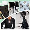 10 Yards Polyester Satin Herringbone Ribbons with Eyelet Rings OCOR-PH0005-36B-01-5