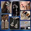 32Pcs 8 Styles Tibetan Style Alloy Pendant Bails TIBE-PH0002-60-5