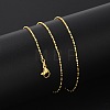 Brass Ball Chain Necklaces for Women NJEW-D302-32G-1